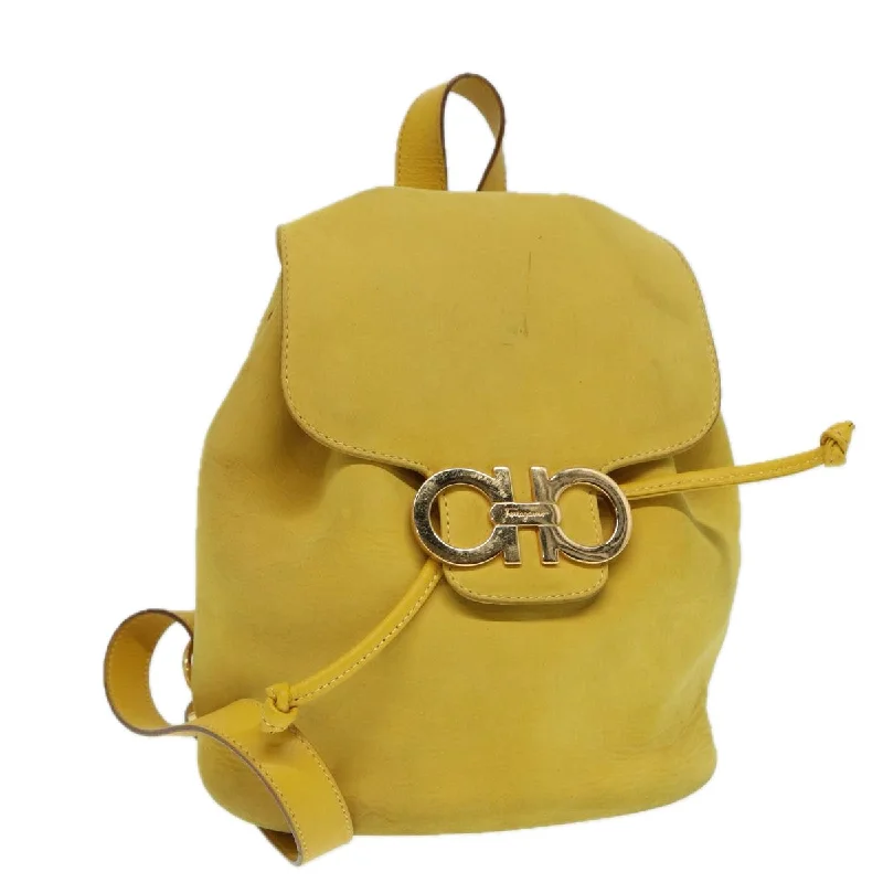 Salvatore Ferragamo Gancini  Suede Backpack Bag (Pre-Owned)