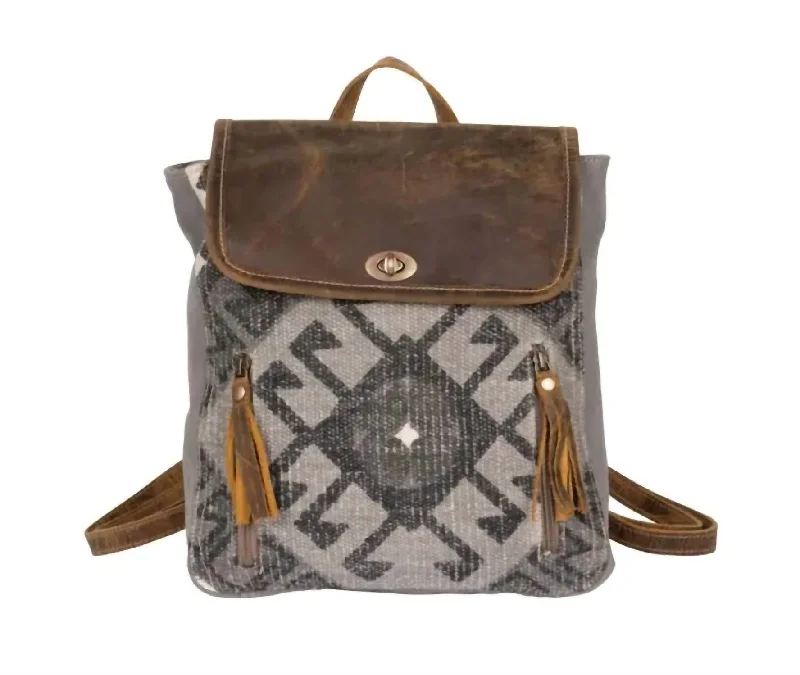 Women's Felicity Printed Canvas Backpack In Grey/brown