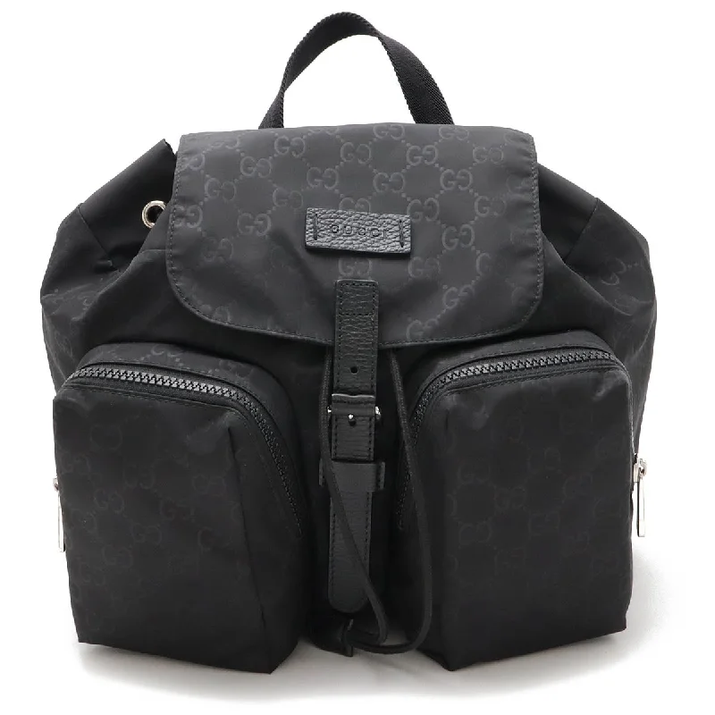 Gucci Nylon Leather Backpack Black