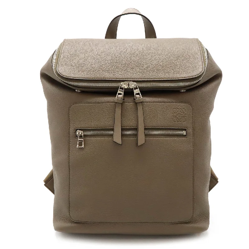 Loewe Goya Slim Backpack Soft Grain Calf Leather Brown