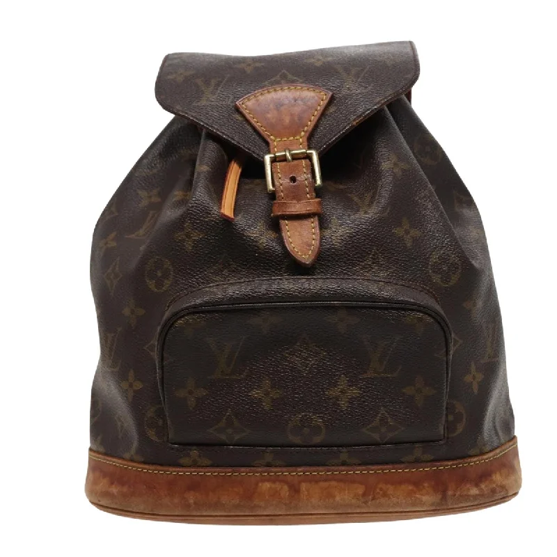 Louis Vuitton Montsouris Mm  Canvas Backpack Bag (Pre-Owned)