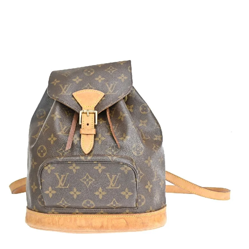 Louis Vuitton Montsouris Mm  Canvas Backpack Bag (Pre-Owned)